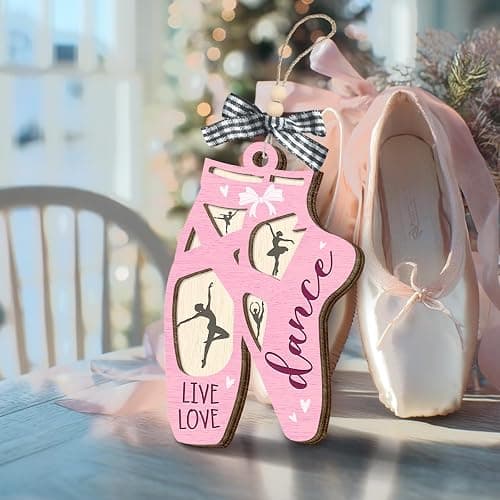 Ballet Ornament 2025 - Ballet Christmas Ornaments, Ballerina Gifts for Teen Girls, Women, Dancers, Wooden Dance Christmas Ornament for Ballerina Lovers, Dancers, Teachers - Xmas Tree Hanging Decor thumbnail 4