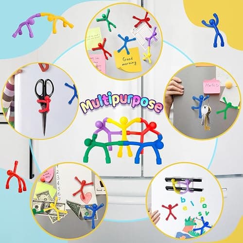 Magnetic Toddlers Sensory Toys, 10Pcs Road Trip Car Airplane Travel Activities Essentials Toy for Kids Ages 4-8, Fidget Toys for Adults Teens Boys girls Stress Relief, Fridge Magnet Men People thumbnail 8