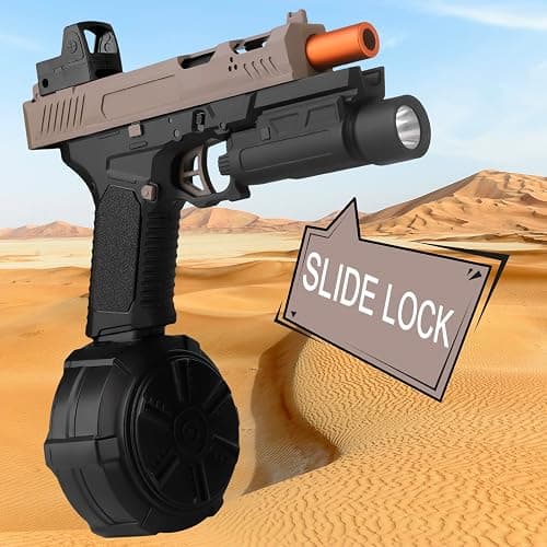 Gel Toys X8,Upgrade Version for X2 Full Auto Gel Toys with Goggles and Drum,for Christmas Easter Outdoor Games, Ages 14 Years Old and up and Adults,Sandy thumbnail 5