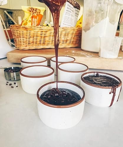 Mora Ceramic Ramekins - 8oz, Set of 6 - Small Oven Safe Baking Dishes/Cups - For Personal Pudding, Creme Brulee, Souffle, Serving Dip, Custard, Ice Cream - Single Mini Bowls - Vanilla White thumbnail 2
