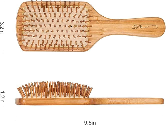 Bamboo Hair Brush and Combs for Long, Thick, Curly, Wavy, Dry or Damaged Hair - Reducing Breakage, Frizz and Tangles thumbnail 5