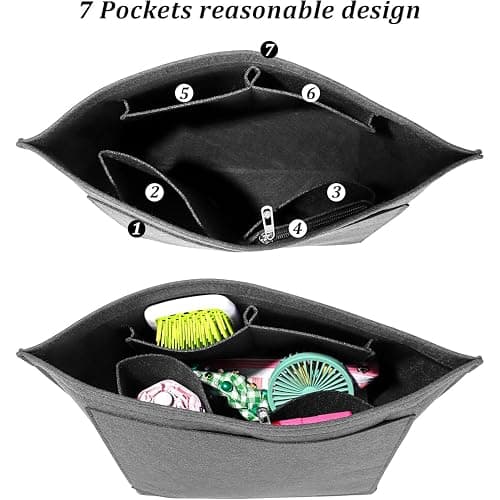 Organizer für Longchamp Tasche,Taschen Organizer für Longchamp L,Organizer für Longchamp Pliage L,Purse Organizer, Multi-Pocket Felt Handbag Organizer for Insert Wallet Organizer for Longchamp thumbnail 3