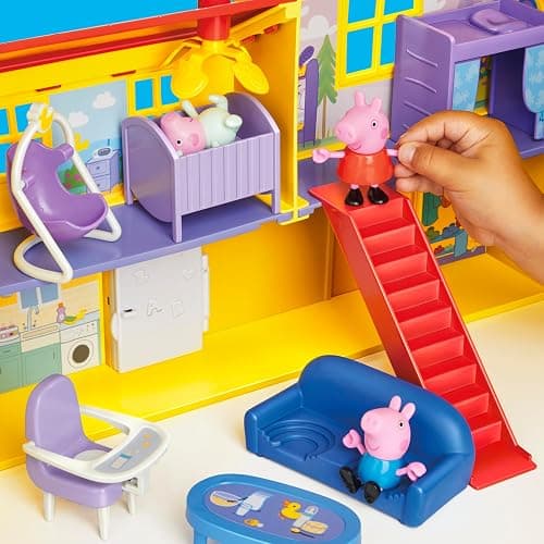PEPPA PIG Peppa's Big Family House Playset with 3 Figures, 11 Accessories, 2025 Version with Baby Evie, Preschool Toys for Girls and Boys 3 and Up thumbnail 4