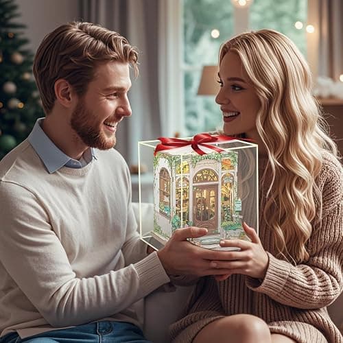 Fsolis Book Nook Kit, 3D Wooden Puzzles for Adults, 196 pcs, DIY Miniature Puzzle Room Kit Tiny House Bookshelf Decor Gifts for Women Teenagers Book Lovers (Green Life's Bookshop) thumbnail 2