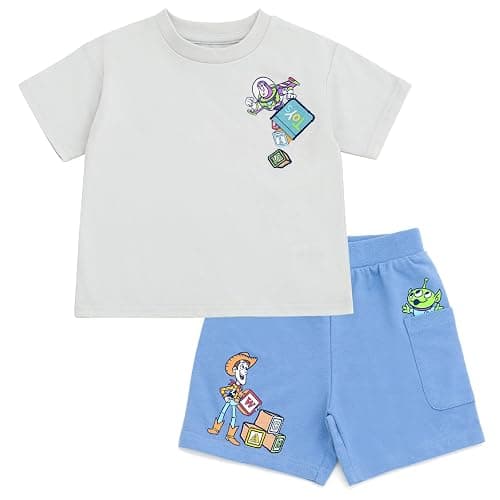 Disney Boys' 2-Piece T-Shirt and French Terry Shorts Set for Baby & Kids | Crewneck T-Shirt, Soft French Terry Shorts, Comfortable Elastic Waistband, Easy Pull-On Styling - Image 1