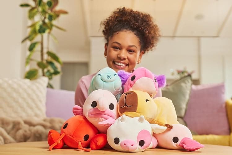 Hug-A-Lumps Capybara Connie by ZURU, Small, 1.65 lbs, Cuddly Squishy Weighted Plush, Sleeping Pillow Plush, Stuffed Animal (Capybara) thumbnail 2