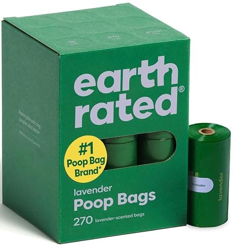 Earth Rated Dog Poop Bags on Refill Rolls, 270 Bags, Lavender | Guaranteed Leak Proof and Extra Thick Waste Bag Refill Rolls - Image 1