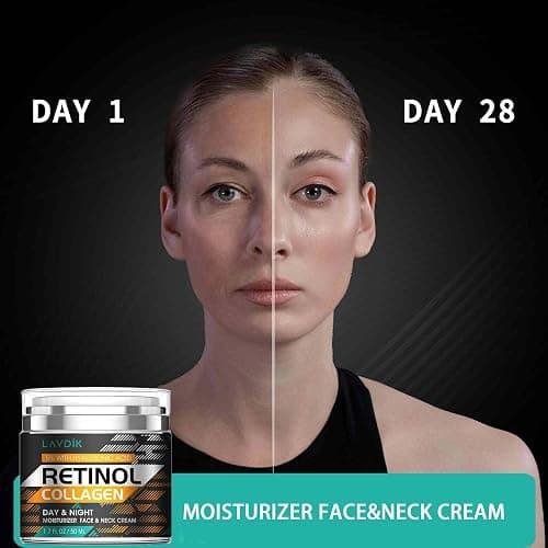 Retinol Cream for Face with Hyaluronic Acid, Moisturizer Anti Aging Collagen Cream for Women and Men, Reduce Wrinkles, Fine Lines, Day and Night,1.7 Fl Oz thumbnail 4
