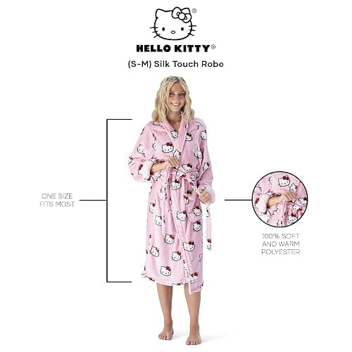NORTHWEST Hello Kitty Womens Silk Touch Lounge Robe thumbnail 5