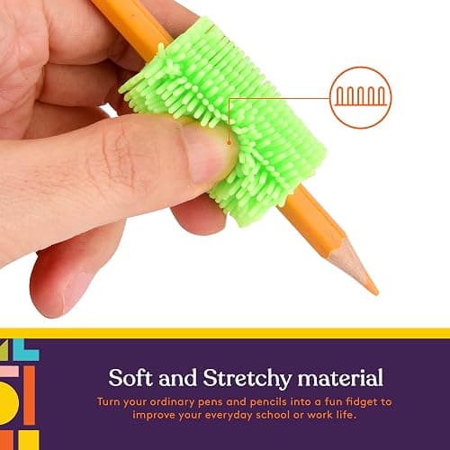 Special Supplies 50 Squishy Pencil Grips for Kids and Adults - Colorful, Cushioned Holders for Handwriting, Drawing, Coloring - Ergonomic Right or Left-Handed Use - Reusable (50-Pack) thumbnail 3