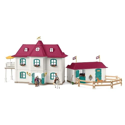 Schleich Horse Club - 179 PC Lakeside Country House and Stable Playset with Horse Figurines, Poseable Characters and Accessories - Realistic Farm Toys for Girls and Boys - Kids Ages 5+ | 42706 thumbnail 3