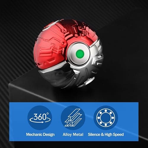 Luminous Fidget Spinner Toy Sphere Metal, Sensory Spinner Gyro Gadget, Finger Hand Desk Toy, Christmas Stocking Stuffer Gift for Boys Girls, Stress Anxiety Relief Keep Clam Focus for Kid Adult thumbnail 4