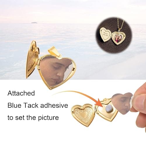 Paialco Stainless Steel Heart Shaped Locket Pendant Necklace for Women thumbnail 6
