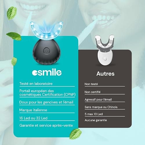 EASY SMILE - Kit de Blanchiment Dentaire Professionnel avec Lampe LED 16X - 3 Gels pour un Blanchiment Rapide et Efficace, Élimine les Taches Profondes (Kit de blanchiment) thumbnail 5