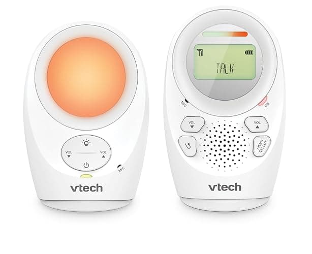 VTech DM1211 Audio Baby Monitor, Long range,Baby monitor with 2-way talk, Noise Level Display, Temperature Sensor, Soothing Sounds, Parent Unit Belt Clip - Image 1