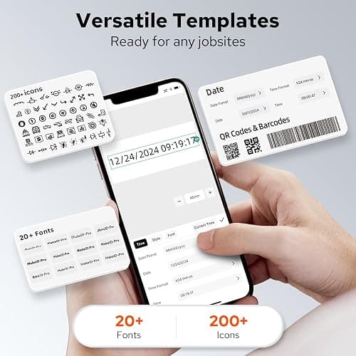 Makeid P31 Industrial Label Maker, Thermal Transfer Label Printer Portable Bluetooth Labeler with 0.71" W x 26.24ft L Label, Wire and Cable Labeling Machine for Job Sites, Fast Creat and Print Label thumbnail 3