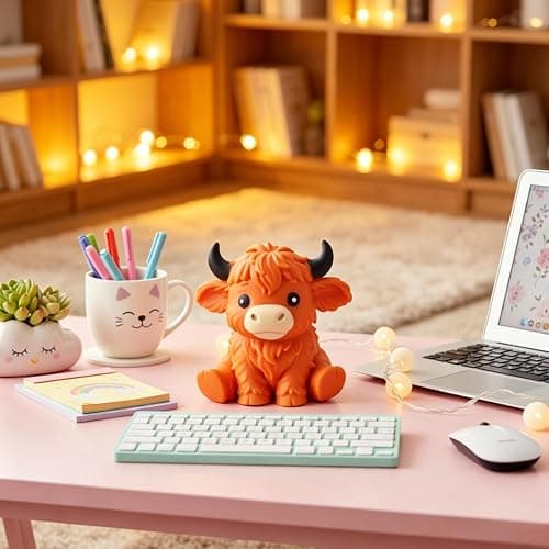 6in Giant Highland Cow Squishy, Jumbo Big Cute Highland Cow Squishies Stress Ball Soft Squishys Slow Rising Stress Ball for Anxiety Stress Party Favors thumbnail 7