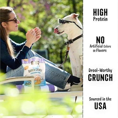 Three Dog Bakery Bark’N Crunch! Chicken Chips, Crunchy Treats for Dogs, Single Ingredient, High Protein Snacks, No Artificial Flavors or Colors, Made in The USA, 4oz. thumbnail 5