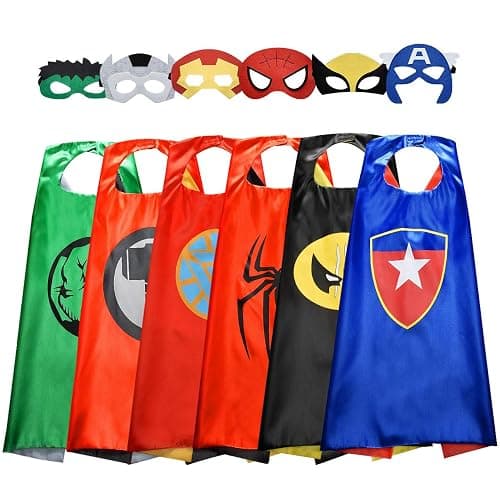 Roko Toys for 3-10 Year Old Boys Girls, Superhero Capes for Kids Cartoon Dress up Costumes Party Supplies Christmas Gifts - Image 1