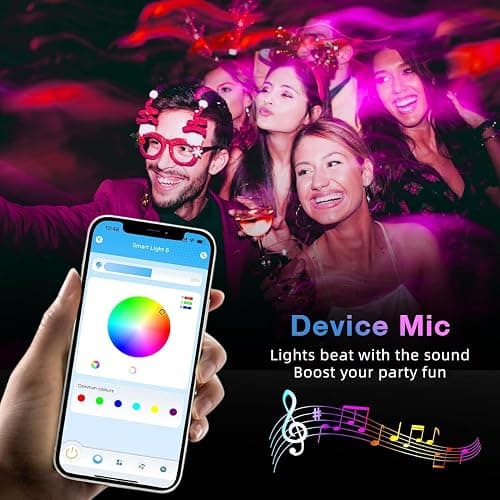 TJOY 130ft Bluetooth LED Strip Lights, RGB Color Changing, Music Sync, App Control, Indoor Usage, 5050 SMD, 2 Rolls, for Bedroom Kitchen TV Party (APP+Remote +Mic) thumbnail 3