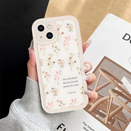 Aoldimu 2 Pack Floral Christian Cross Jesus Bible Verse Phone Cases for iPhone 13 for Women Girls,Soft Shockproof Protective Cover with Christian Quotes for iPhone 13 6.1" thumbnail 5