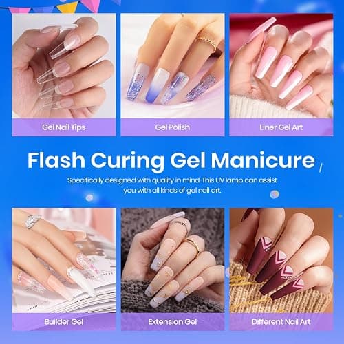 Beetles Mini Uv Light for Gel Nails Flash Curing Innovative with Smart Sensor for Easy and Fast Extension System, Portable Manicure Uv Led Light for Gel Nail Polish Diy thumbnail 4