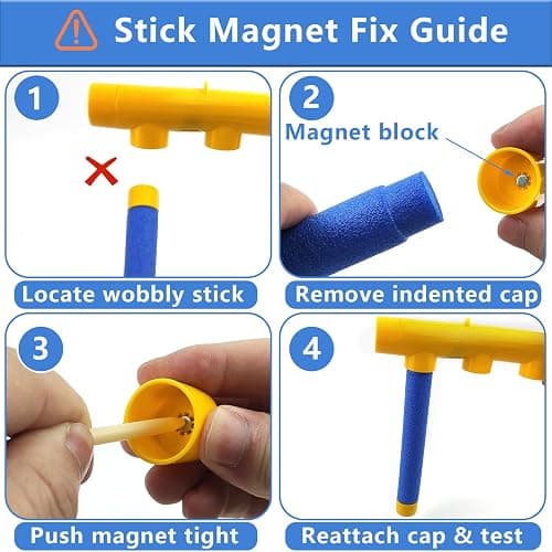 Jastown Catching Sticks Game,Stick Drop Reaction Training Challenge Toy, 3 Adjustable Speeds, Hand-Eye Coordination Training, Falling Sticks Game for Kids and Adults, Educational Sensory Toy Gift thumbnail 6