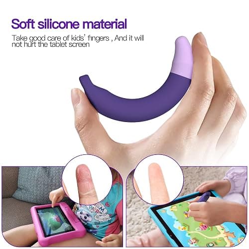 Kid-Friendly Pens for Touch Screens - 2 Pack of Purple and Blue Stylus Pens Compatible with Kindle, iPad, iPhone thumbnail 4