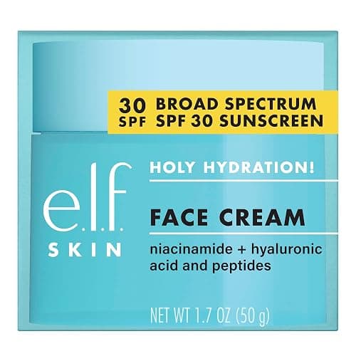 e.l.f. Holy Hydration! Face Cream Broad Spectrum SPF 30 Sunscreen Moisturizer, Made with Hyaluronic Acid, Niacinamide & Peptides, Lightweight Daily Protection, 1.7 oz thumbnail 6