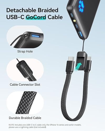 INIU Power Bank, Slim 45W Fast Charging Portable Charger with USB C Cable, 10000mAh Battery Pack, Small Travel Essentials Powerbank, Portable Phone Charger for iPhone 17 16 Samsung S25 S24 Google etc thumbnail 3