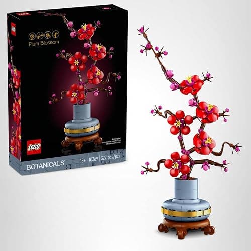 LEGO Botanicals Plum Blossom Building Sets for Adults - Artificial Flower for Dinner Table Centerpiece, Living Room Home Decor, Ages 18+ - DIY Craft Kits - Gift for Birthdays - 10369 thumbnail 7