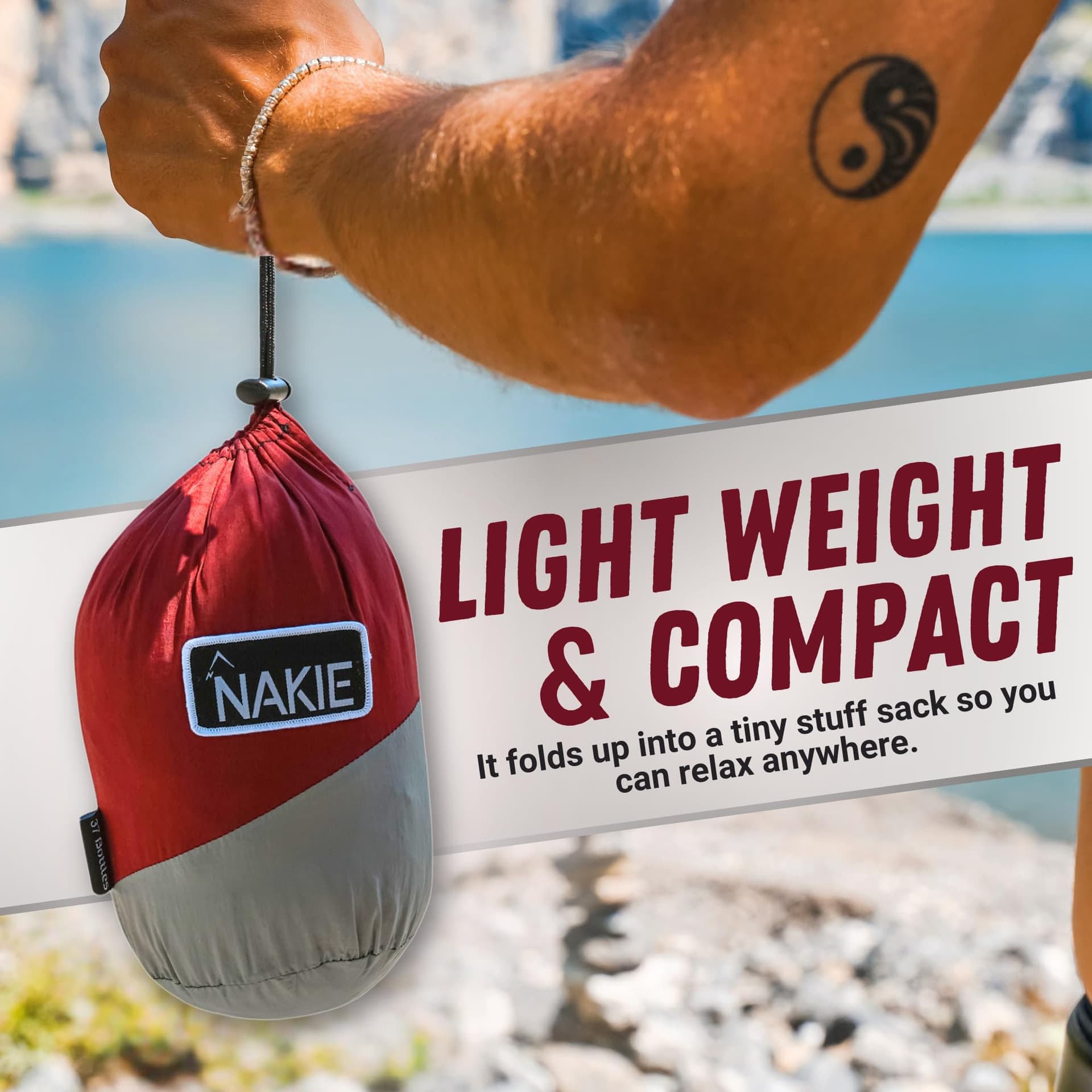 Nakie Double Hammock (Merlot Red) thumbnail 5