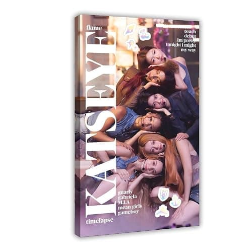 KATSEYE (9) Canvas Poster Bedroom Decor Sports Landscape Office Room Decor Gift Frame-style 12x18inch(30x45cm) - Image 1