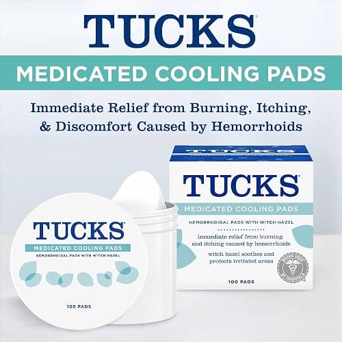 TUCKS Medicated Cooling Pads, 100 Count – Pads with Witch Hazel, Cleanses Sensitive Areas, Protects from Irritation, Hemorrhoid Treatment, Medicated Pads Used By Hospitals thumbnail 4