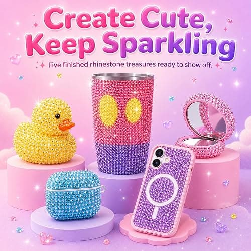 Fournine 90,000Pcs Resin Jelly Rhinestones for Bedazzling Kit | 48 Colours 3mm Multicolor Flatback Rhinestones, Bedazzle Kit with 100ml Glue and Tools, Bedazzling Gems for Nail thumbnail 4