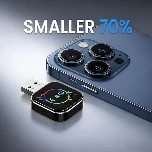 ELECROW Wireless CarPlay Adapter for iPhone＆Android - 3 in 1 Dual Band WiFi 2.4G/5G & Bluetooth 5.3 Airplay Mirror Link CarPlay Dongle with USB-A/Type-C Port, Plug & Play, OTA Update thumbnail 8