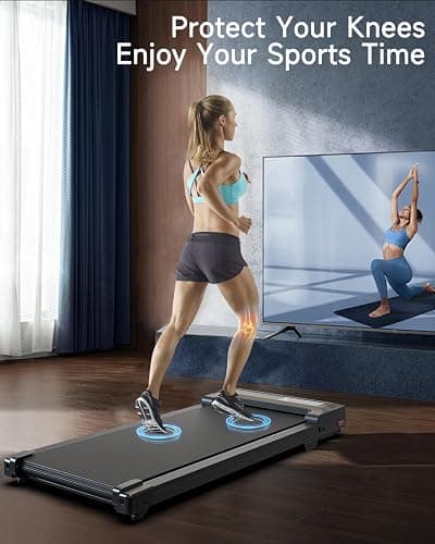 Walking Pad Treadmill for Home - Under Desk Treadmills Mini Portable Walking Running Machine Slim Compact Motorized Electric Treadmill with Adjustable Speed Remote thumbnail 6