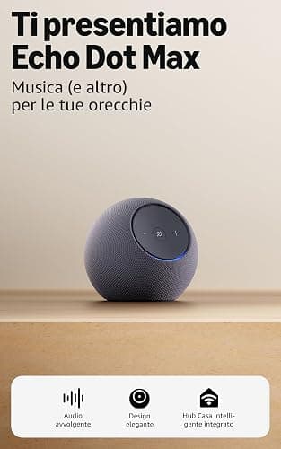 Nuovo Amazon Echo Dot Max - Altoparlante Alexa con audio avvolgente, Hub Casa Intelligente integrato, Grafite thumbnail 6