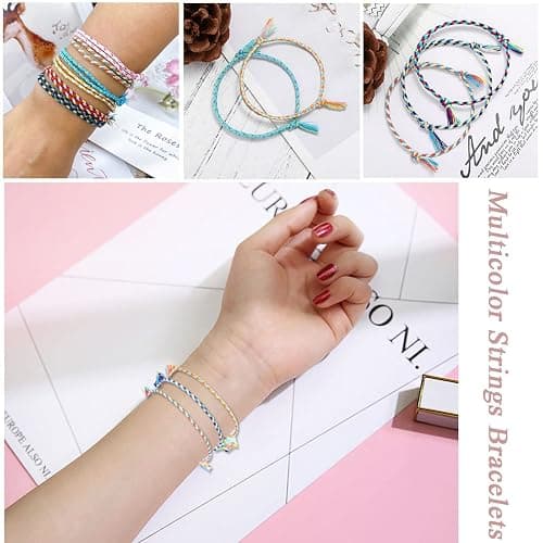 30Pcs Woven Wrap Friendship Bracelets for Women Men Adjustable Colorful String Wrist Cord Handmade Friendship Braided Ankle Bracelets Party Favors thumbnail 4