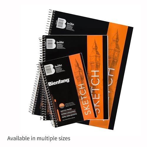 Bienfang Sketch Pad 8.5x11 Inch, (2-Pack) 100 Sheets of 60lb 90gsm Art Paper, Spiral Bound Sketch Book Drawing Notebook thumbnail 6