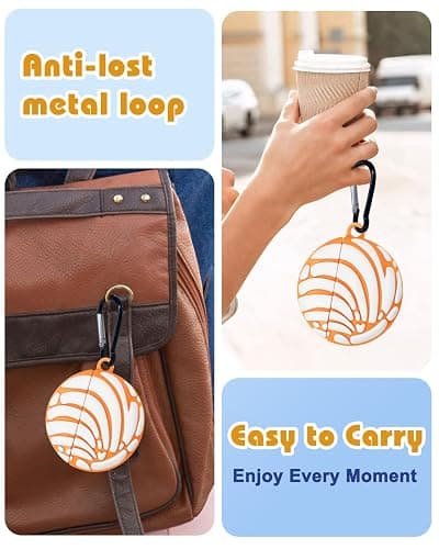 Boaretiu for AirPods 4 Case Cute Kawaii - 3D Soft Silicone Case Cover with Keychain for Women Girls Teens Food Funny Unique Pretty Fashion Design Protective Skin Case for Airpods 4, White Bread thumbnail 3