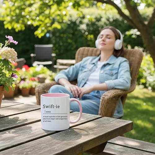Toshiy Music Lover Coffee Mug, Swifie Mug, Musician Cup for Woman Christmas White Elephant Gifts for Music Lovers Fans 11OZ Pink thumbnail 4