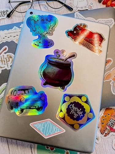 Conquest Harry Potter Watercolor Vinyl Stickers | Set of Unique Sticker Decals, 5 Holograms, Waterproof, UV & Scratch Resistant, Great for Gadgets, Officially Licensed 60-Pack thumbnail 7