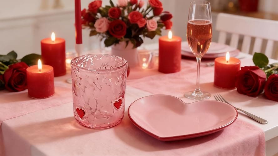 YinNorth 2 Pcs Valentine Icon Juice Glass 14oz Heart Drinking Cocktails Glasses Cute Pink White Stemless Wine Glasses Handblown Old Fashioned Couple Cups for Her Wife Women Birthday Lovely Gifts thumbnail 9