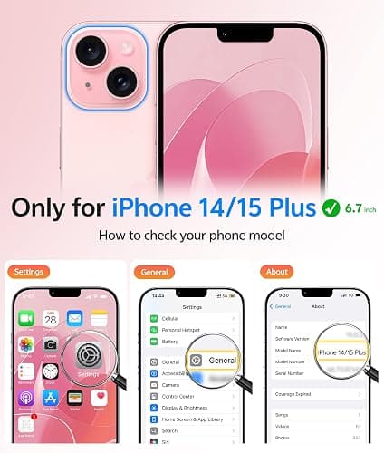 FNTCASE for iPhone 15 Plus Case: for iPhone 14 Plus Case [Compatible with Magsafe] Translucent Matte Cases with [Screen Protector] Military Grade Shockproof Protective Phone Cover - Light Pink thumbnail 2