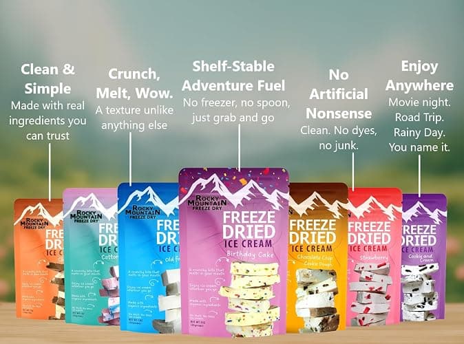 Freeze Dried Ice Cream – Cotton Candy Ice Cream That Doesn’t Melt – Sweet Fun Crunchy Treat – Rocky Mountain Freeze Dry (1 OZ, Cotton Candy) thumbnail 5