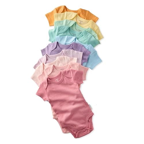 Butterblu Baby Avery 10-pack Short Sleeve Bodysuits​ 100% Organic Cotton for Baby Boys​ & Girls - Image 1