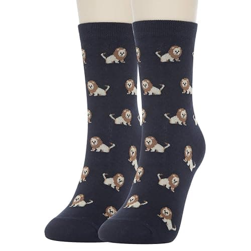 KONY 4 Pairs Women's Cotton Novelty Art Printed Crew Socks Famous Artist Painting Pattern Fashion Socks Gift Size 6-9 thumbnail 6