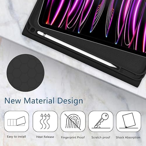 TopPerfekt Case Keyboard for iPad Gen 11th (A16) 11-inch 2025 / 10th 10.9-inch 2022，Detachable, Rechargeable, Magnetically Absorbent,Pencil Holder for 10.9 inch Case with Keyboard- Black Leopard thumbnail 4