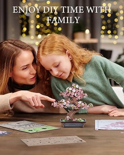 ROWOOD Sakura Bonsai 3D Puzzle, DIY Holzpuzzle Modellbausatz Für Erwachsene, Klassiker Sakura Konstruktions Und Handwerks Set, Perfekt Deko Für Zuhause Sowie, Geschenk Zu Weihnachten Oder Geburtstag thumbnail 2